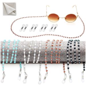 SIGONNA Eye Glasses String Holder   Premium Beaded Eyeglass Holders Around Neck   Eyeglass Chain Cord for Women
