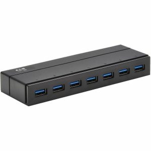 Eaton Tripp Lite Series 7-Port USB-A Mini Hub - USB 3.x (5Gbps), International Plug Adapters