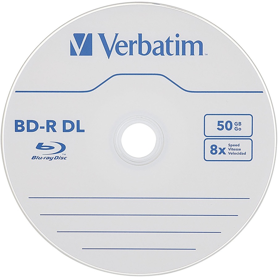 Verbatim BD-R DL 50GB 8X Verbatim, Hard Coat, 25pk Spindle - Image 2