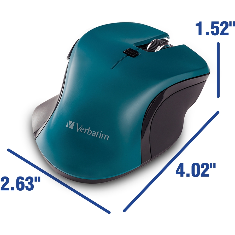 Verbatim USB-C™ Wireless Blue LED Mouse - Teal - Image 9
