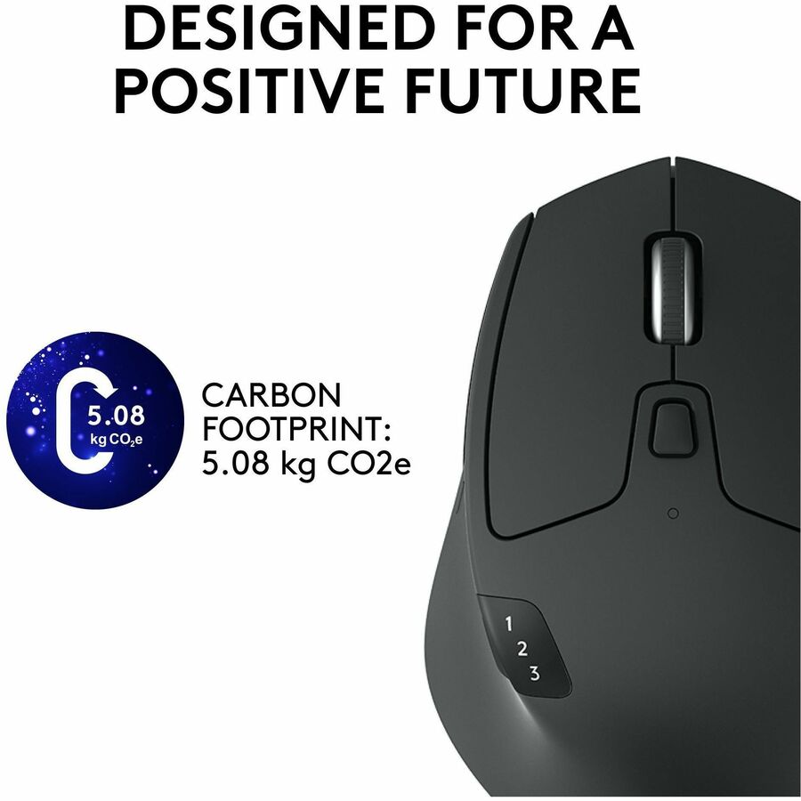 Logitech M720 Triathlon Multi-Device Wireless Mouse, Bluetooth, USB Unifying Receiver, 1000 DPI, 8 Buttons, Black - Image 3