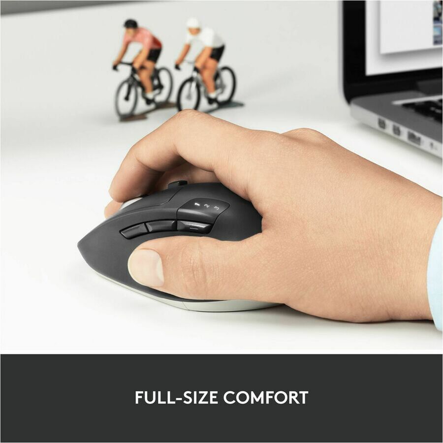 Logitech M720 Triathlon Multi-Device Wireless Mouse, Bluetooth, USB Unifying Receiver, 1000 DPI, 8 Buttons, Black - Image 8