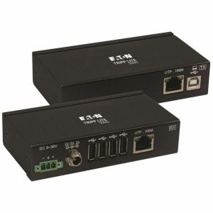 Eaton Tripp Lite Series 4-Port Industrial USB over Cat6 Extender, ESD Protection, PoC - USB 2.0, Mountable, 330 ft., TAA