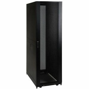 Eaton Tripp Lite Series 42U SmartRack Standard-Depth Rack Enclosure Cabinet, Threaded 10-32 Mounting Holes with doors & side panels