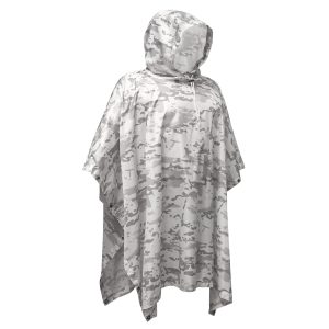 Eosphorus Multicam Alpine Snow Camo Hooded Poncho Winter Camouflage Ultra Thin Windbreaker Hunting Apparel