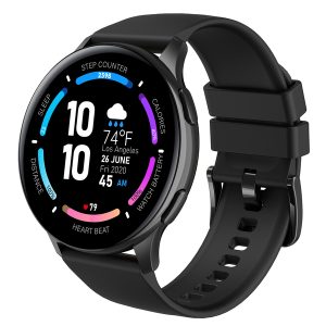 3Plus 3PL-CALLIE-BK Vibe Callie Smartwatch with 1.43-In. AMOLED Display, Bluetooth Calling, Heart Rate/Blood Oxygen/Sleep, 100+ Workouts, and IP68 Water-Resistant