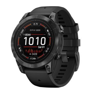 Garmin 010-02803-00 epix Pro (Gen 2) Standard Edition Smartwatch with 47-mm Case, Slate Gray Bezel with Black Band