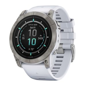 Garmin 010-02804-10 epix Pro (Gen 2) Sapphire Edition GPS Smartwatch with 51-mm Case, Bluetooth, Preloaded Maps, Health/Fitness, 10 ATM (White)