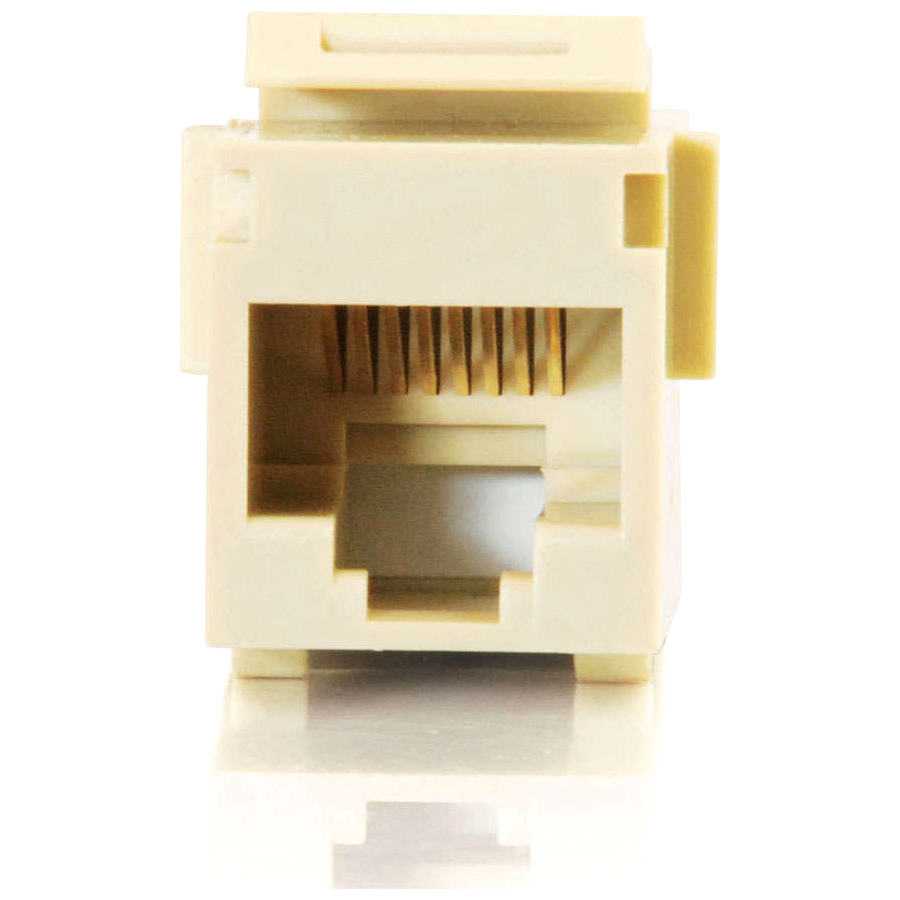 C2G RJ45 (8P8C) Coupler Keystone Insert Module - Ivory - Image 2