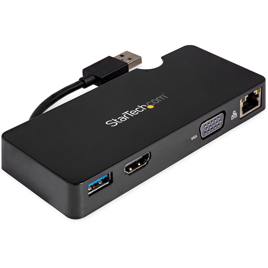 StarTech.com USB 3.0 Multiport Adapter + USB-C to USB-A Cable - Mac & Windows - For USB-A or USB-C laptops - HDMI & VGA - 1x USB-A Port - GbE - Image 2