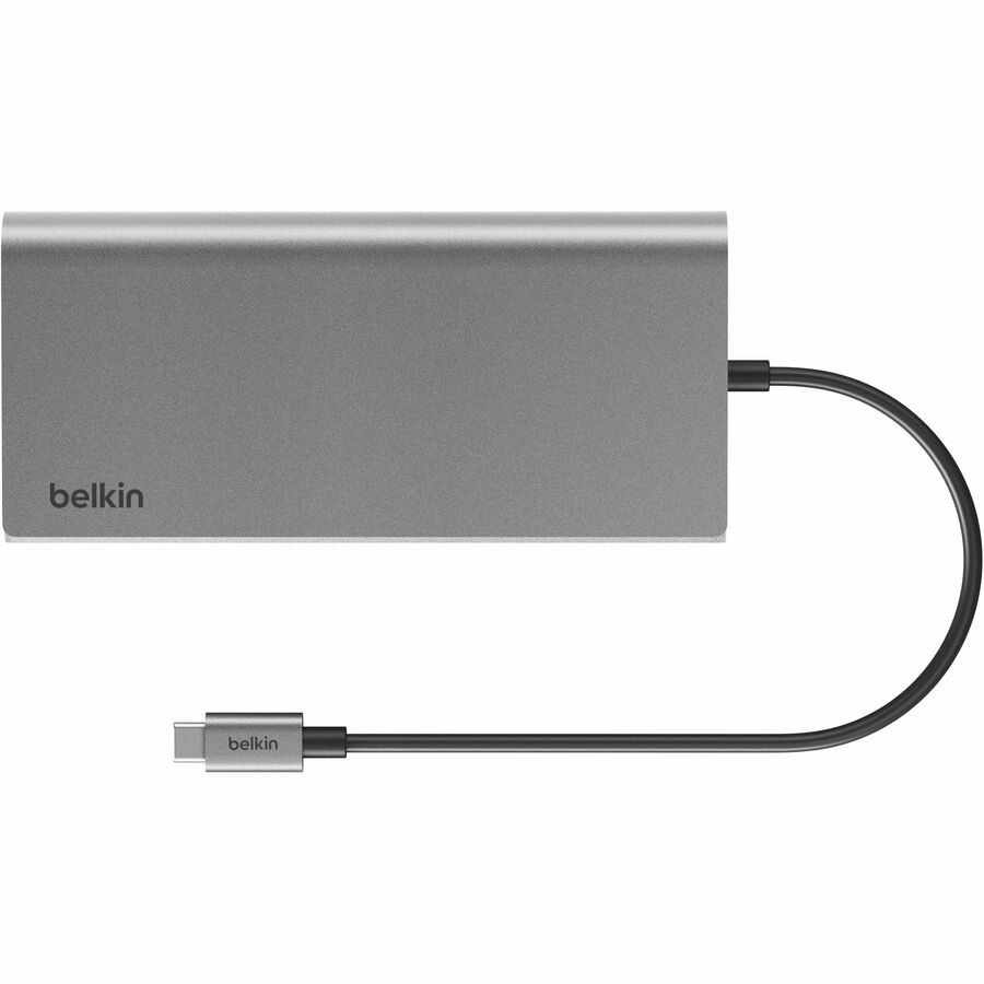 Belkin USB-C 8-in1 Dual Display Core Hub - Docking Station - 10 Gbps - 100W - 3xUSB-C, 2xUSB-A, 2xHDMI, Ethernet - 4K - Grey - Image 5