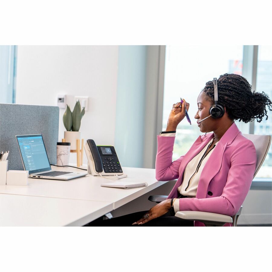 Poly Edge E220 IP Phone - Corded - Corded - Bluetooth - Desktop, Wall Mountable - Black - Image 8