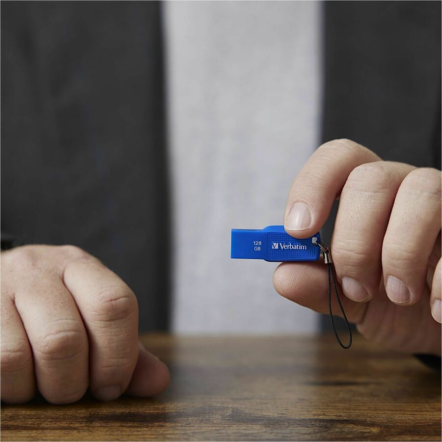 Verbatim 128GB Ergo USB 3.0 Flash Drive - Blue - Image 5