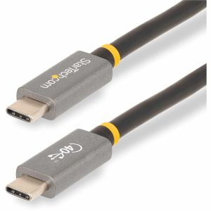 StarTech.com 3ft (1m) USB4 Cable, USB-IF Certified USB-C Cable, 40 Gbps, 100W, 8K 60Hz, Compatible w/Thunderbolt 4/3/USB 3.2, USB Type-C