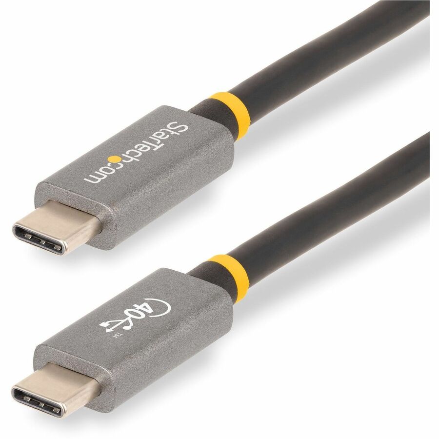 StarTech.com 3ft (1m) USB4 Cable, USB-IF Certified USB-C Cable, 40 Gbps, 100W, 8K 60Hz, Compatible w/Thunderbolt 4/3/USB 3.2, USB Type-C