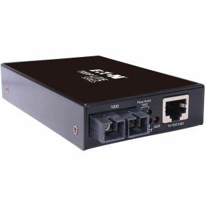 Eaton Tripp Lite Series Hardened Gigabit Fiber to Ethernet Media Converter, 10/100/1000 Mbps, RJ45/SC Multimode, -10&deg; to 60&deg;C, 500 m (1640 ft.), TAA