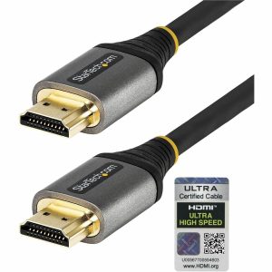 StarTech.com 16ft/5m HDMI 2.1 Cable, Certified Ultra High Speed HDMI Cable 48Gbps, 8K 60Hz/4K 120Hz HDR10+, 8K HDMI Cable, Monitor/Display