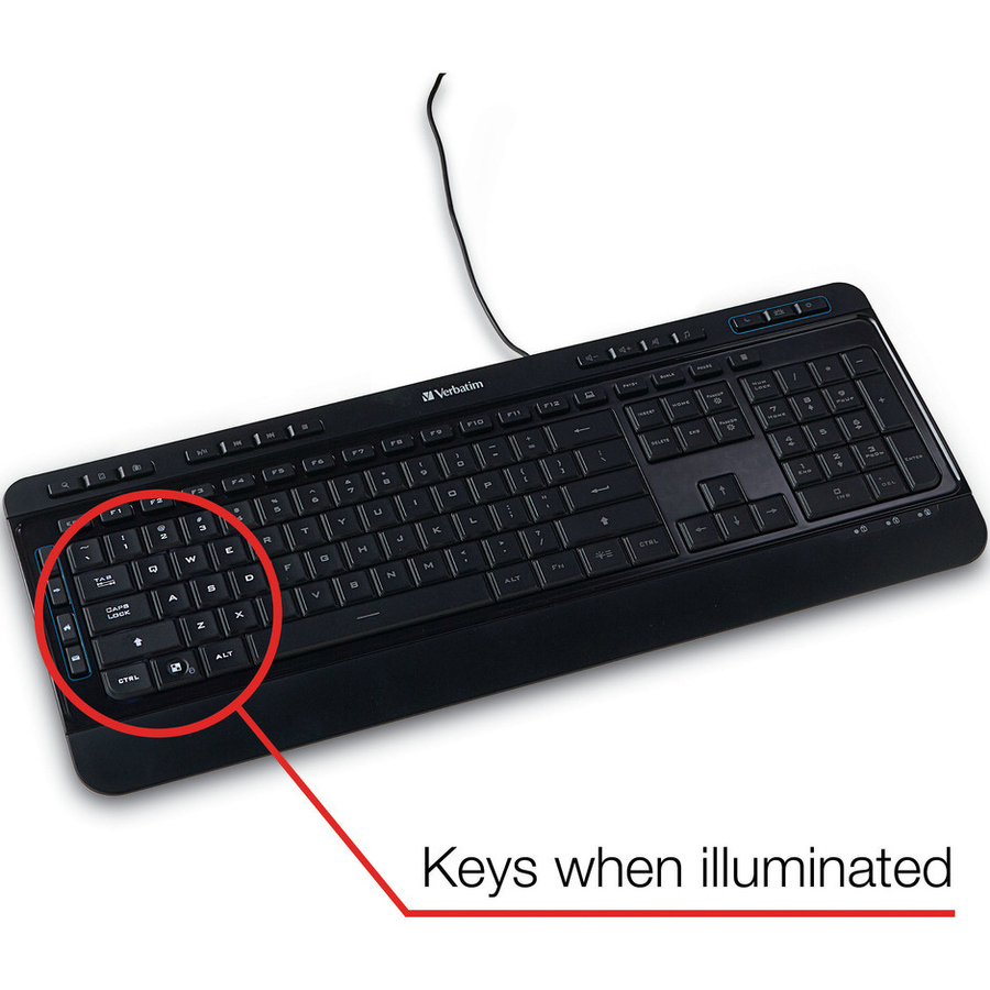 Verbatim Illuminated Wired Keyboard - Image 6