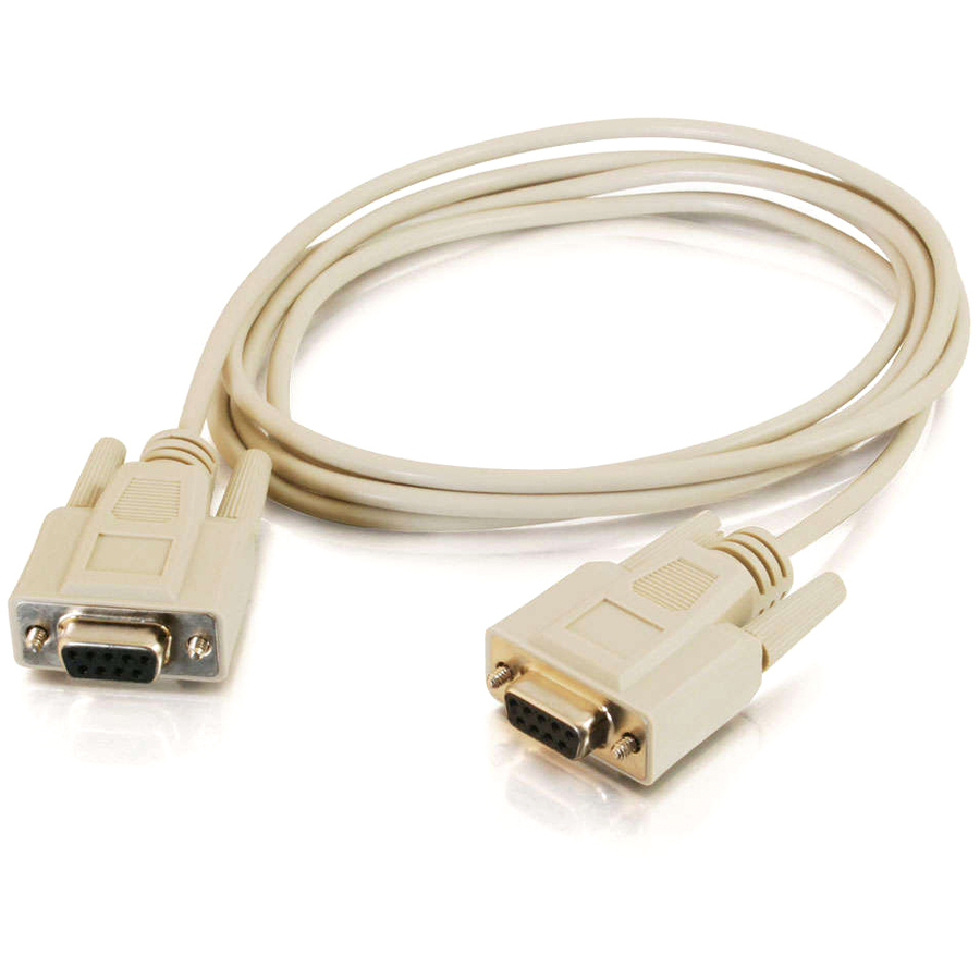 C2G 6ft DB9 F/F Null Modem Cable - Beige - Image 2