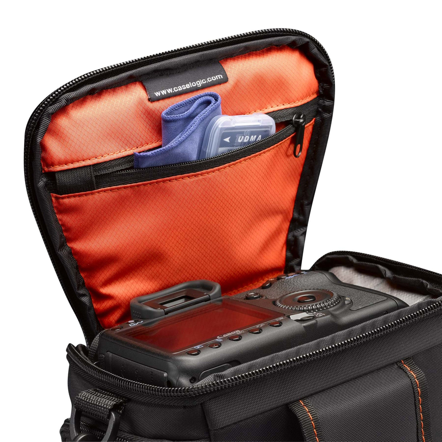 Case Logic DCB-306 Carrying Case (Holster) Camera, Accessories, Battery, Cable, Lens Cap, Memory Card, Cloth - Black - Image 3