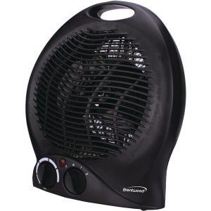 Brentwood Kool Zone H-F301BK H-F301BK 1,500-Watt-Max Portable Electric Space Heater and Fan, Black