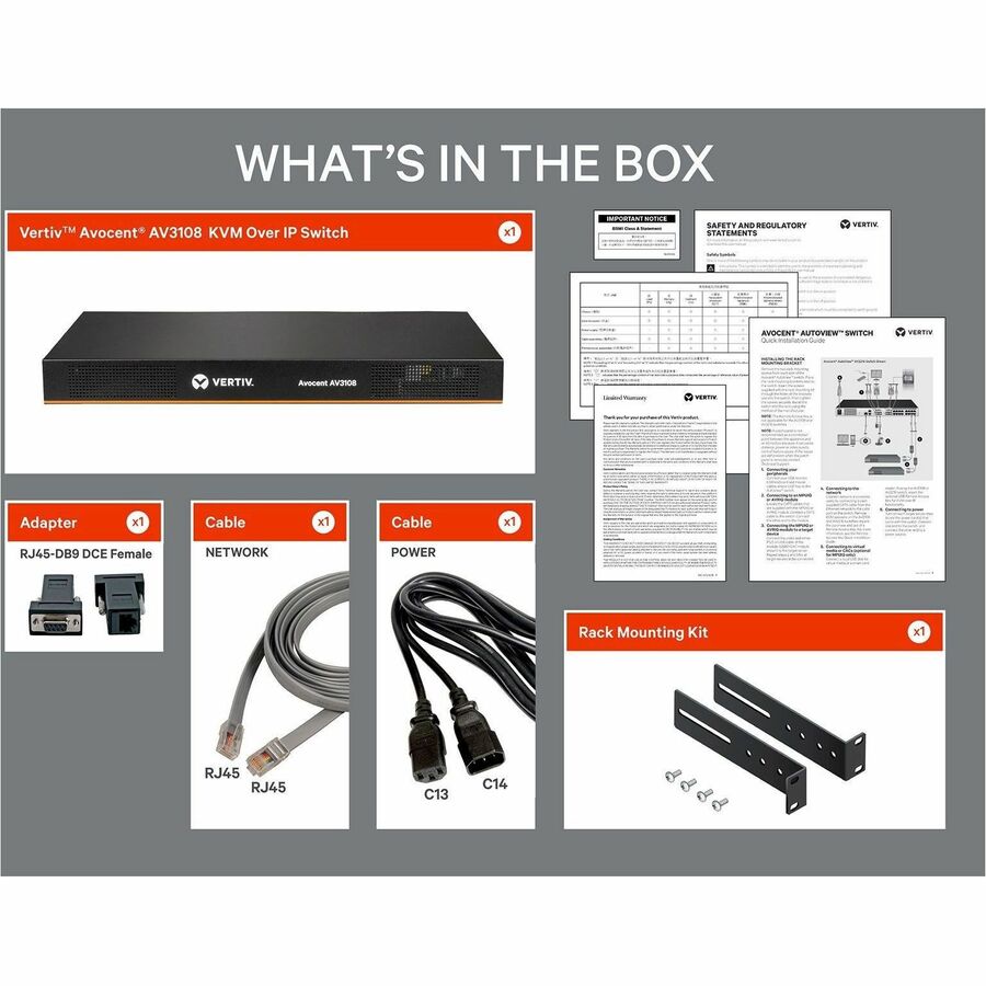 Vertiv Avocent AV3000 KVM Over IP Switch | 8 port KVM | VGA Cable (AV3108-400) - Image 5