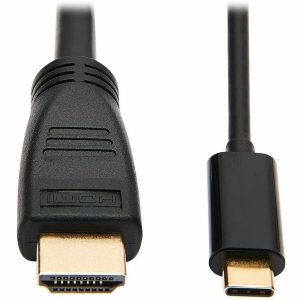 Eaton Tripp Lite Series USB-C to HDMI Active Adapter Cable (M/M), 4K 60 Hz, 4:4:4, HDCP 2.2, Mid-Cable Adapter, Black, 15 ft. (4.6 m)