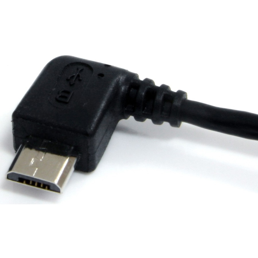 StarTech.com 1 ft Micro USB Cable - A to Left Angle Micro B - Image 2