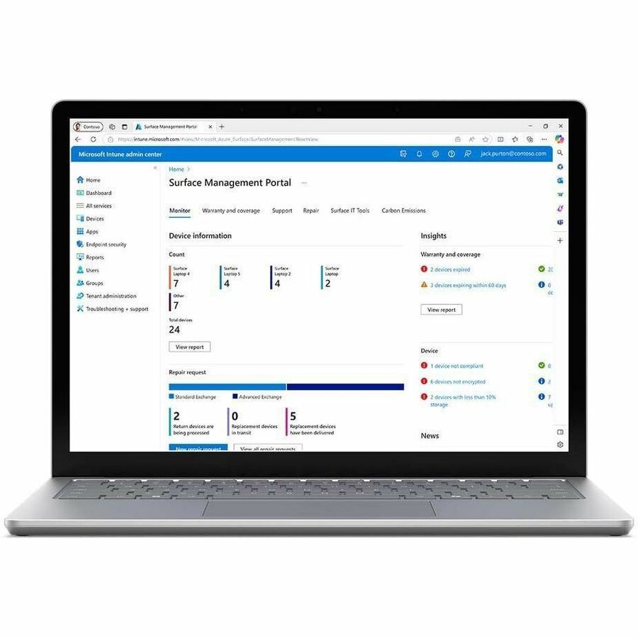 Microsoft Surface Laptop 6 15" Touchscreen Notebook - Intel Core Ultra 5 135H - 8 GB - 256 GB SSD - English Keyboard - Platinum - Image 8