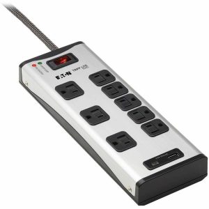 Eaton Tripp Lite Series 8-Outlet Surge Protector with 1 USB-A and 1 USB-C (3.9A Shared) - 8 ft. Cord, 2100 Joules, Metal Housing