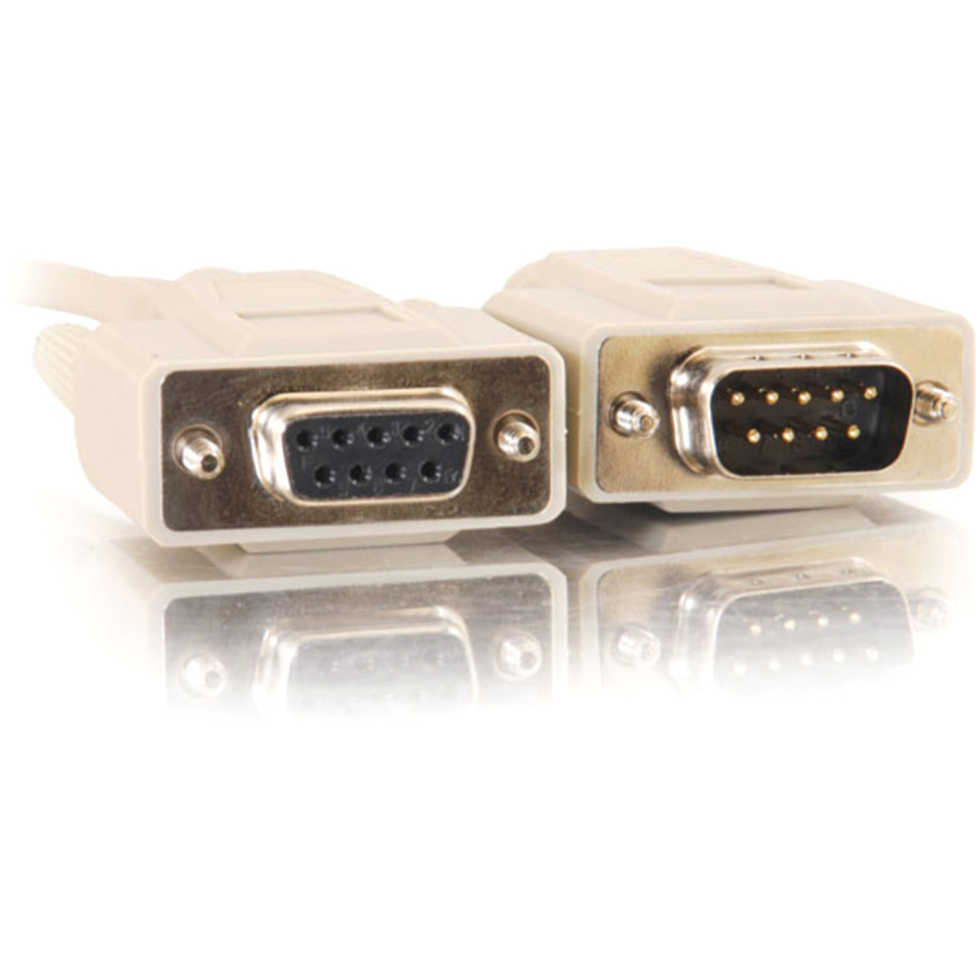 C2G 25ft DB9 M/F Extension Cable - Beige - Image 2
