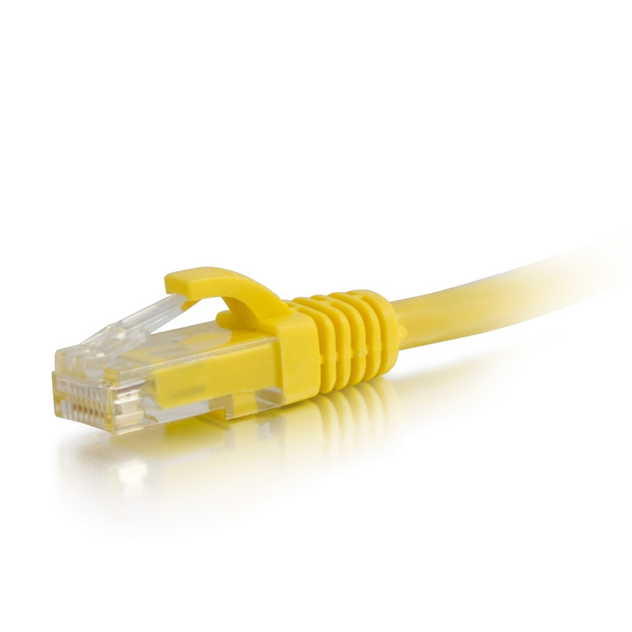 C2G 7ft Cat6a Snagless Unshielded (UTP) Ethernet Cable - Cat6a Network Patch Cable - PoE - Yellow - Image 2