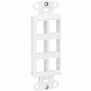 Eaton Tripp Lite Series Center Plate Insert, Decora Style - Vertical, 6 Ports, TAA