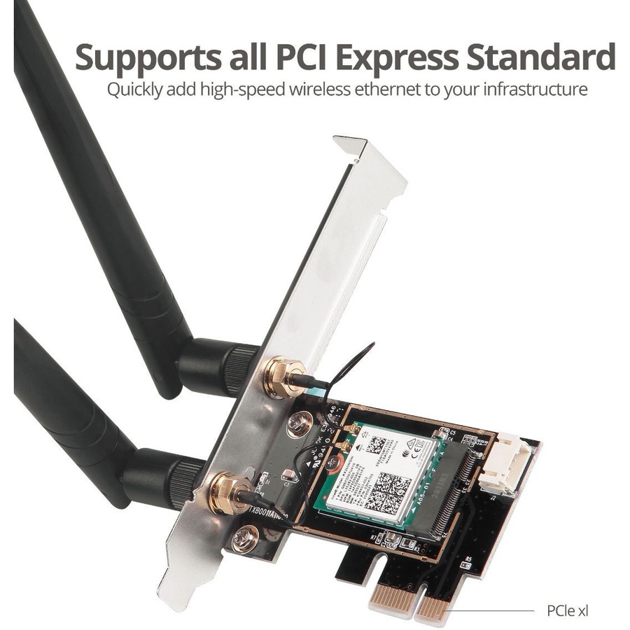 SIIG WiFi 6 Dual Band Ethernet PCIe Card - AX3000 - Image 3
