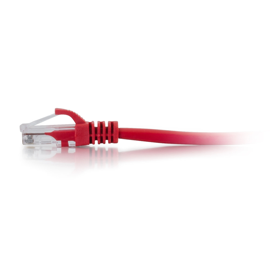 C2G 1ft Cat6a Snagless Unshielded (UTP) Ethernet Cable - Cat6a Network Patch Cable - PoE - Red - Image 3