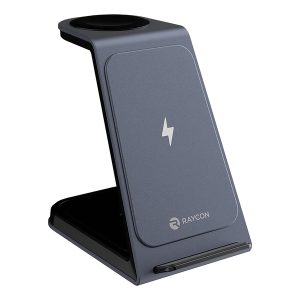Raycon RAPSTA300-23E-BLA The Magic Charging Station, 15-Watt Qi Charging, RAPSTA300-23E-BLA