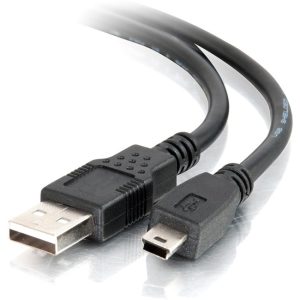 C2G 6.6ft (2m) USB 2.0 A to Mini-B Cable - USB A to B - Black