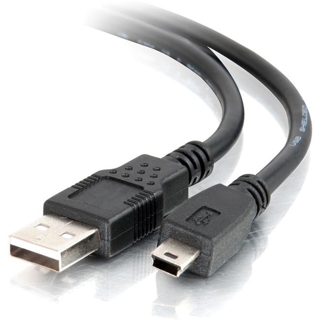 C2G 6.6ft (2m) USB 2.0 A to Mini-B Cable - USB A to B - Black