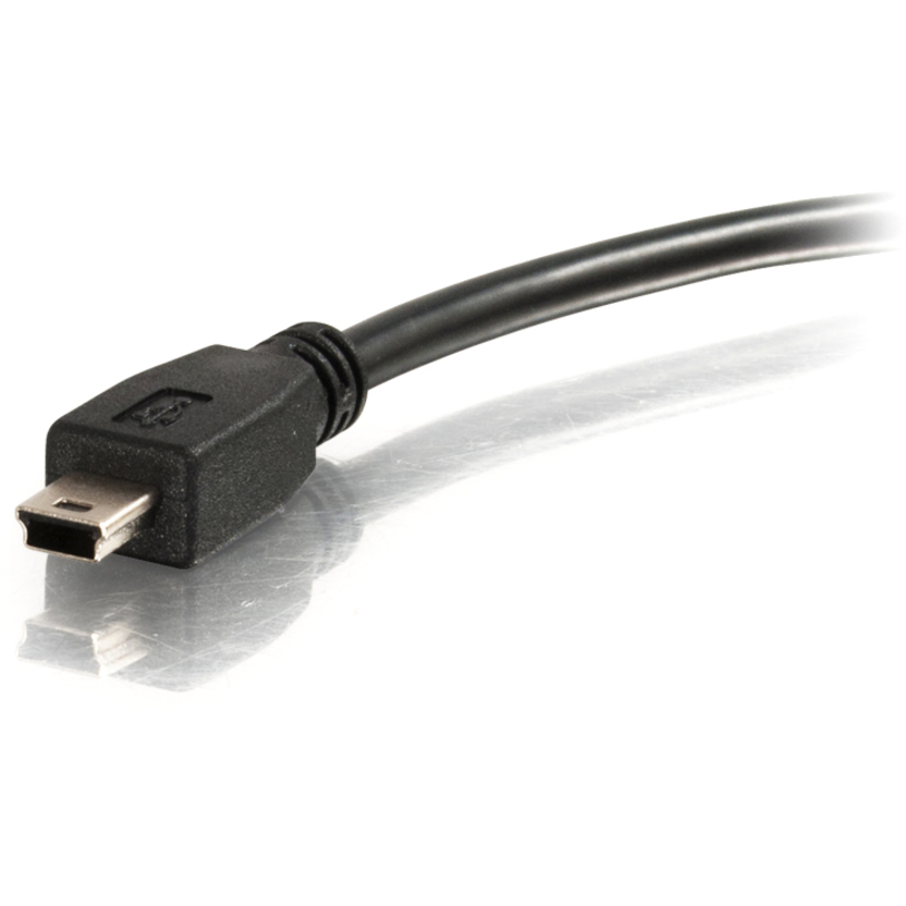 C2G 6.6ft (2m) USB 2.0 A to Mini-B Cable - USB A to B - Black - Image 3