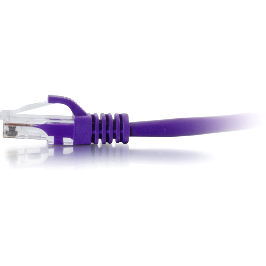 C2G 6in Cat6 Snagless Unshielded (UTP) Network Patch Cable - Purple - Image 2