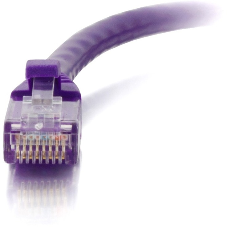C2G 6in Cat6 Snagless Unshielded (UTP) Network Patch Cable - Purple - Image 3