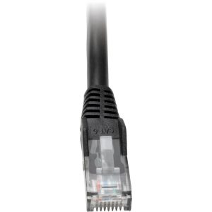 Eaton Tripp Lite Series Cat6 Gigabit Snagless Molded (UTP) Ethernet Cable (RJ45 M/M), PoE, Black, 2 ft. (0.61 m)
