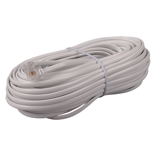 RCA TP443WHRV Rounded Phone Line Cord (50 Ft.; White)