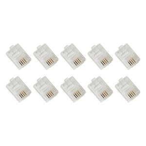 RCA TP304RV Modular Phone Line Plugs, Clear, 10 Count
