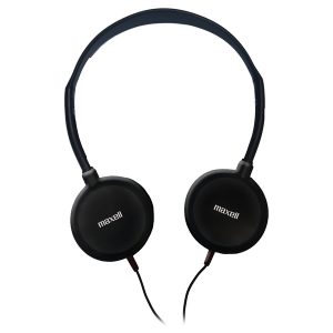 Maxell 190318 Wired On-Ear Lightweight Headphones with 3.5-mm Connector and Swivel Earcups with Lay-Flat Design, HP-200