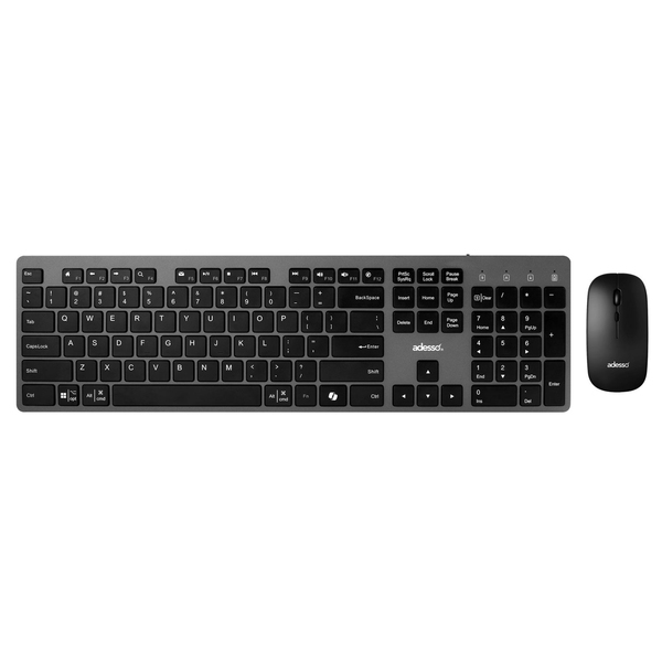 Adesso WKB-7300CB EasyTouch 7300 Wireless Keyboard and iMouse Combo Set with CoPilot AI Hotkey and Multi-OS Support