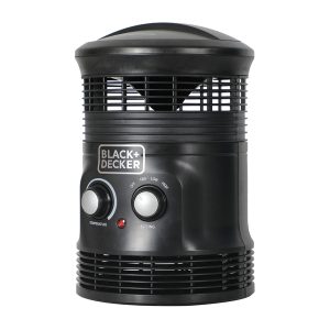 BLACK+DECKER BHDS156 BHDS156 1,500-Watt-Max Portable 360deg Surround Fan Heater with Thermostat, Black