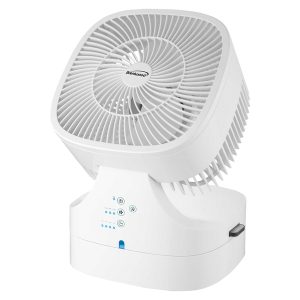 Brentwood Kool Zone F-900RW 8-In. 3-Speed Oscillating Air Circulator Desktop Fan with Remote and Timer, F-900RW
