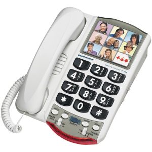 Clarity P300 P300 Amplified Corded Photo Phone, White