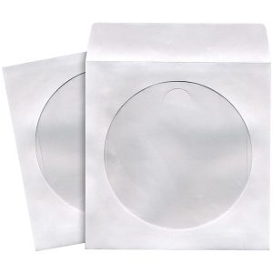 Maxell 190133 - CD402 CD/DVD Paper Storage Sleeves, 100 Pack, White